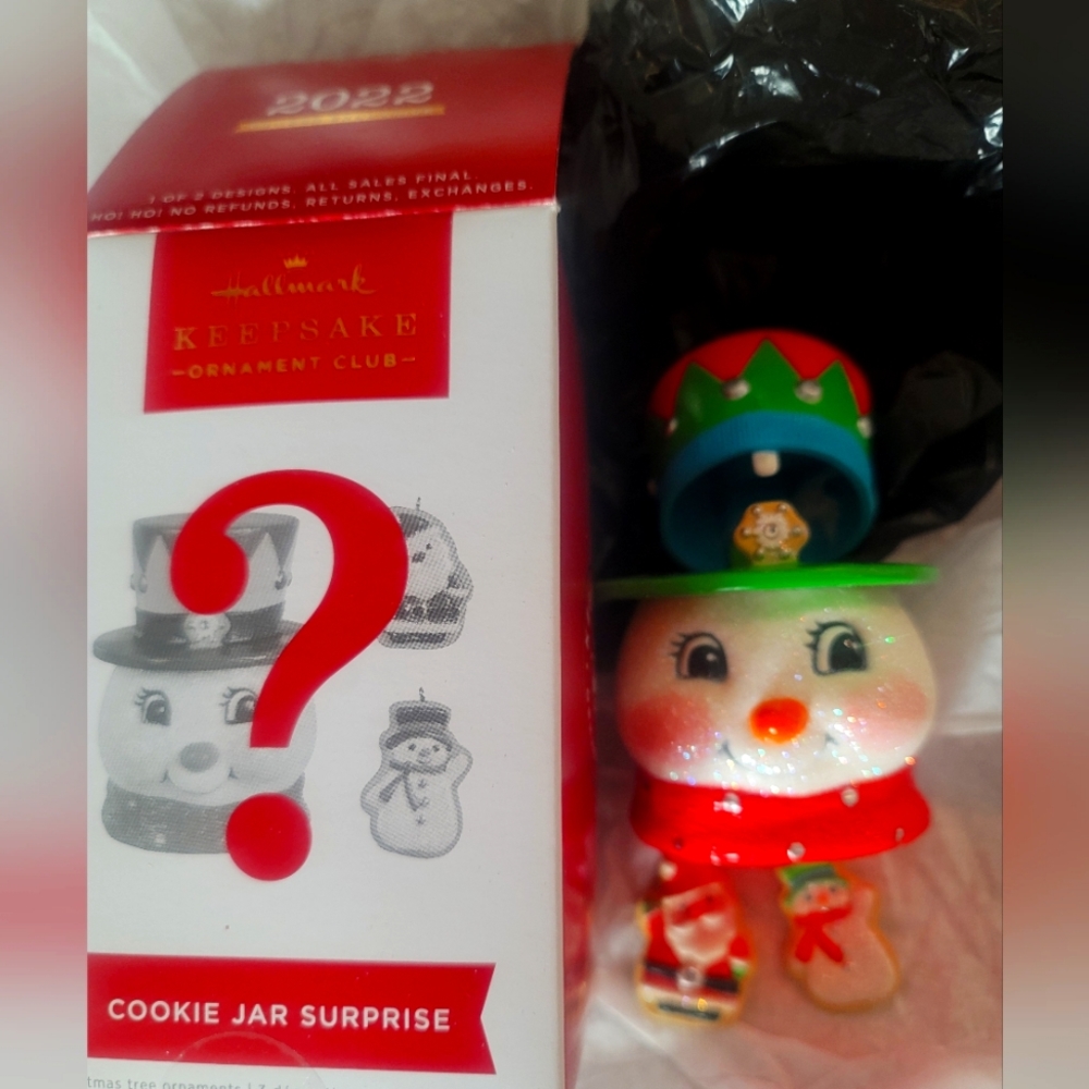 2022 Cookie Jar Surprise snowman ornament